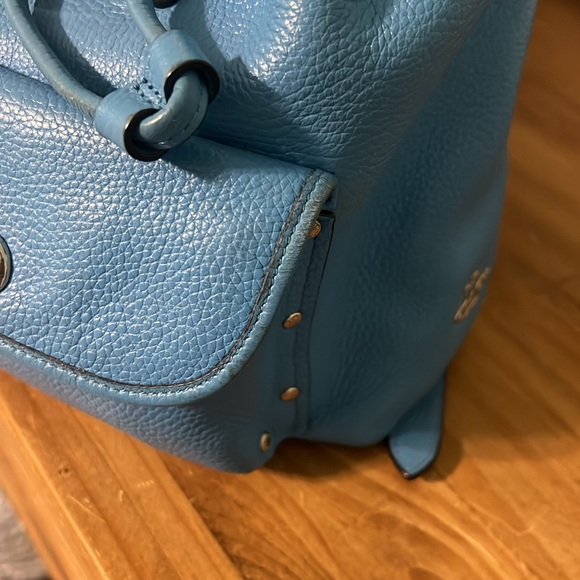 Coach Azure Blue Backpack Rusack - Pebble Leather #37581 - Picture 16 of 16